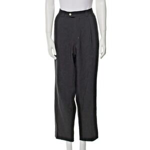 V2 Versace Classic Pants US16 IT52 – Black Wool, Crystal Detail, High-Rise